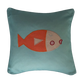 Kissen - Türkis Fisch Design