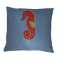 Kissen - Blau Seepferdchen Design
