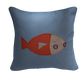 Kissen - Blau Fisch Design