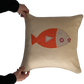 Kissen - Beige Fisch Design