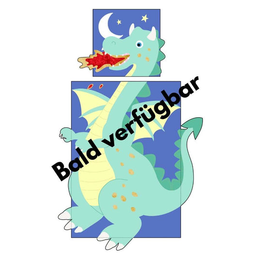 Bettwäsche für Kinder Motiv Drache 135x200