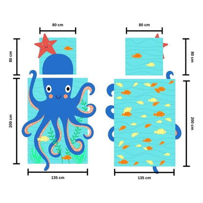 Organic bed linen - octopus