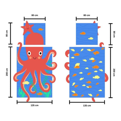 Organic bed linen - octopus